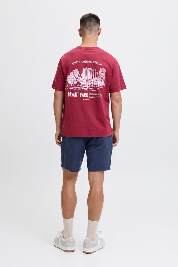 Jack & Jones Bermuda regular fit em linho Azul