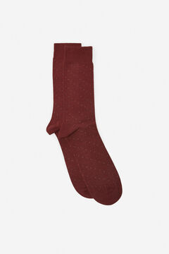 Cortefiel Polka-dot breathable socks Maroon