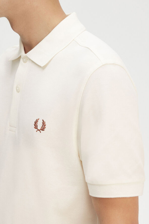 Fred Perry Polo de manga curta Ecru