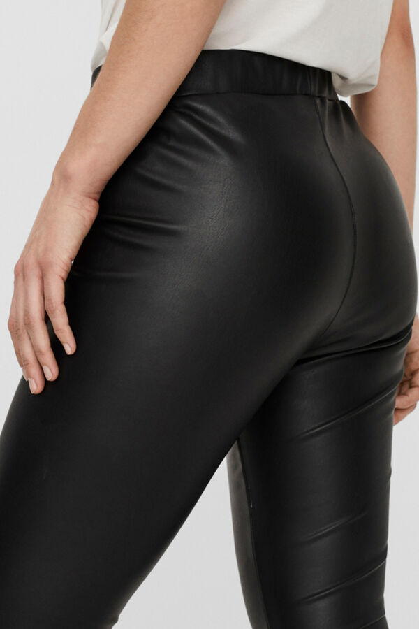 Only, Faux Leather Leggings Ladies, Preto