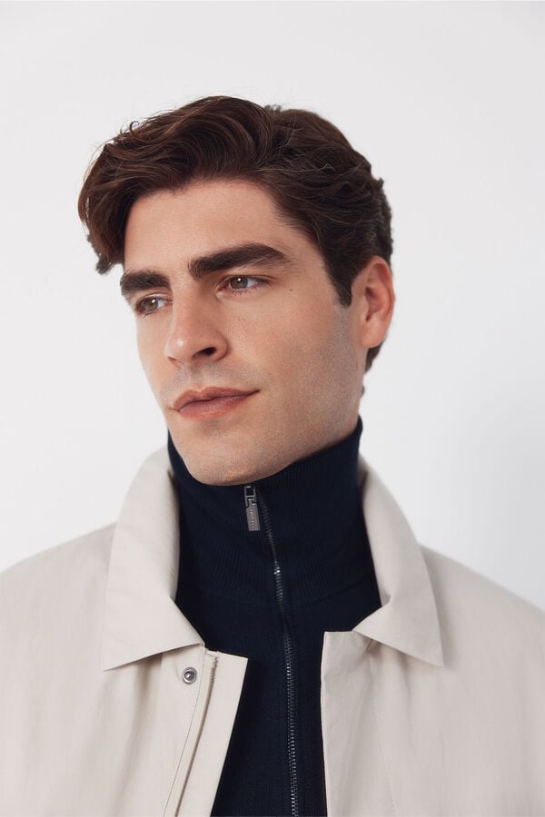 Cortefiel Technical trench coat Beige