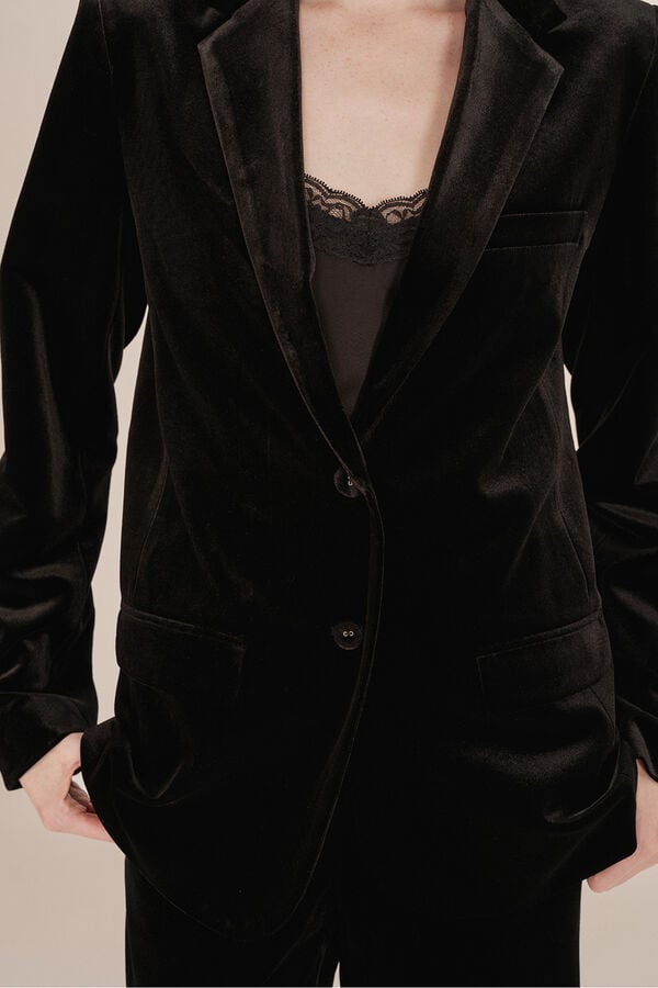 Grace & Mila Blazer de veludo Preto