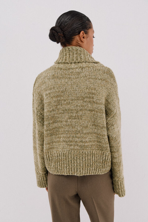 Cortefiel Marl knit jumper Green