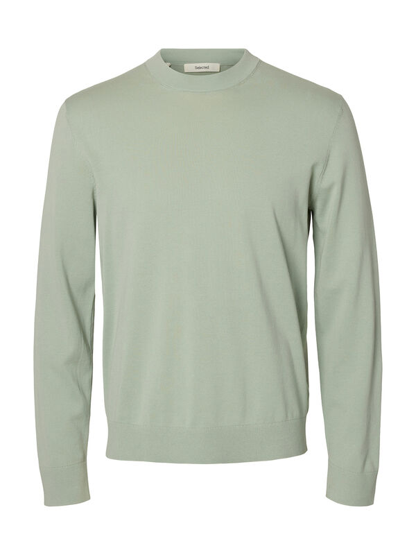 Selected Camisola leve 100% algod&atilde;o org&acirc;nico Verde
