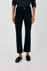 Cortefiel Sensational cropped flare jeans Black
