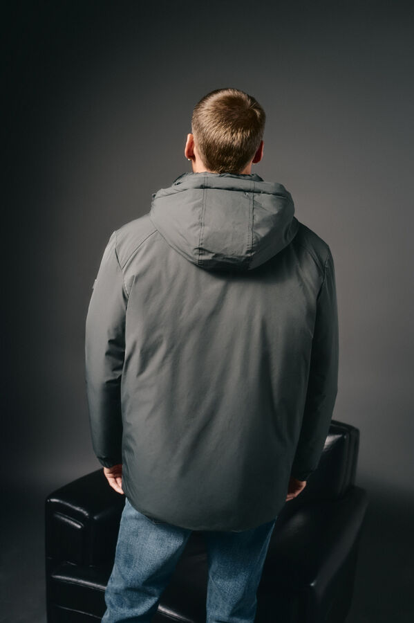 OOTO Parka acolchoada capuz Cinzento