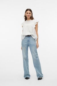 Vero Moda Blusa fluida de gola redonda