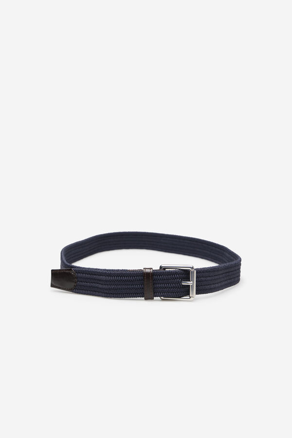 Cortefiel Elastic braided belt Navy