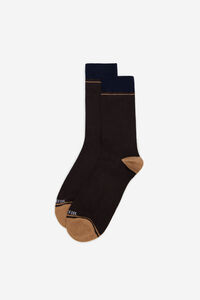 Cortefiel Plain colourful socks Dark brown