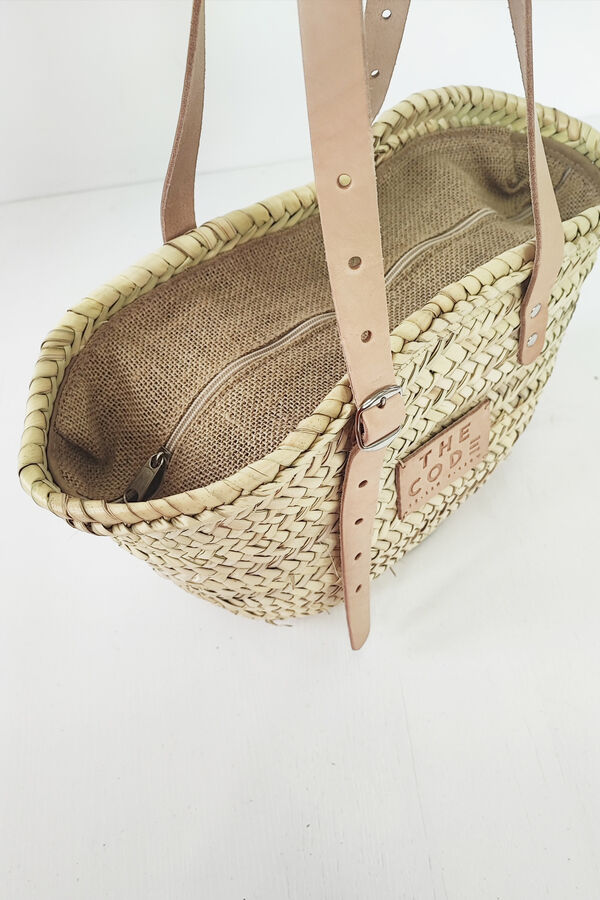 The Code Bolso capazo piel Formentera Beige