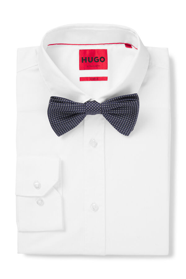 HUGO Silk bow tie Blue