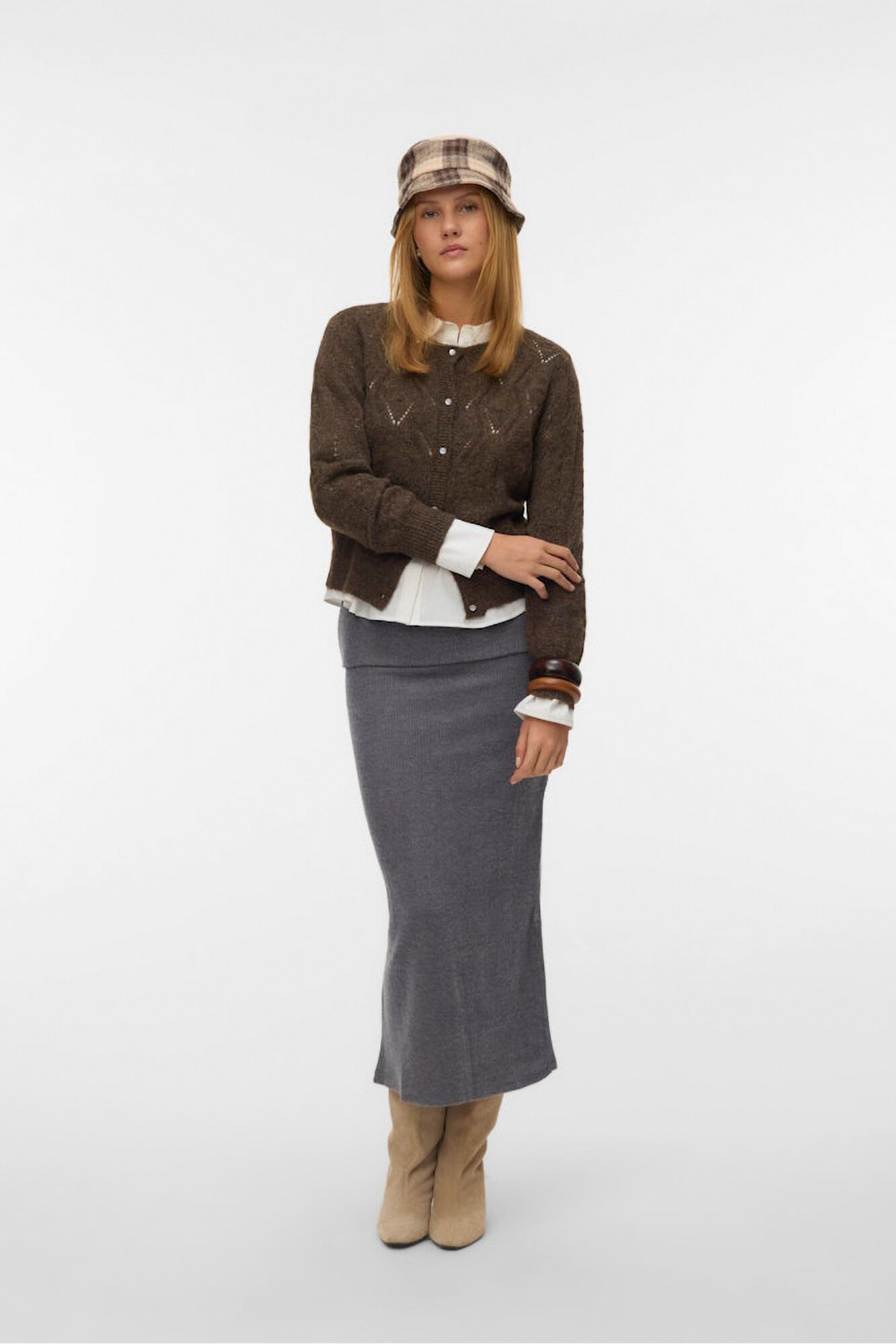 Vero Moda Falda midi de punto