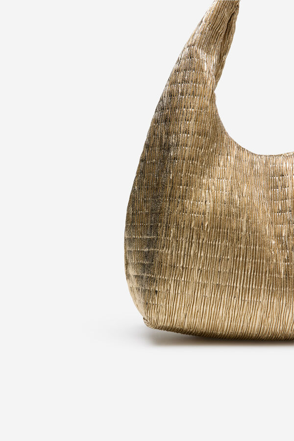 Cortefiel Bolso mini hobo Dorado