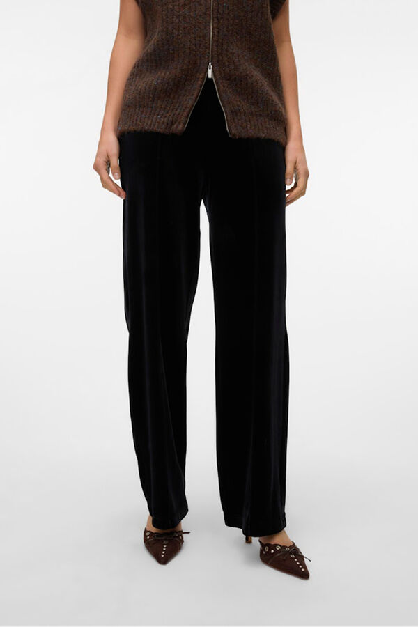 Vero Moda Calça compridas de veludo Preto