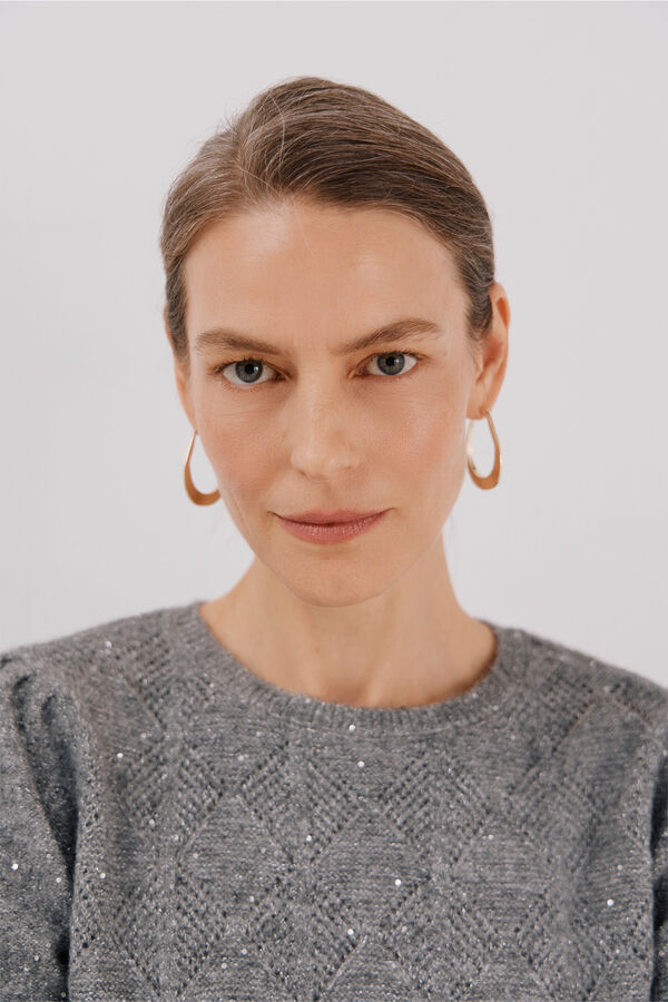 Cortefiel Sequin jersey-knit jersey Grey