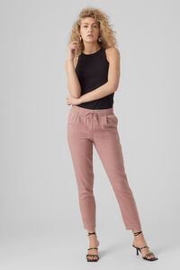 Cortefiel Linen ankle-length trousers Lilac