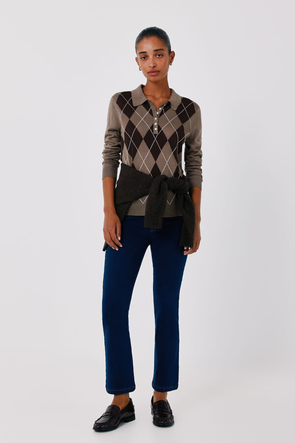 Cortefiel Sensational cropped flare jeans Blue
