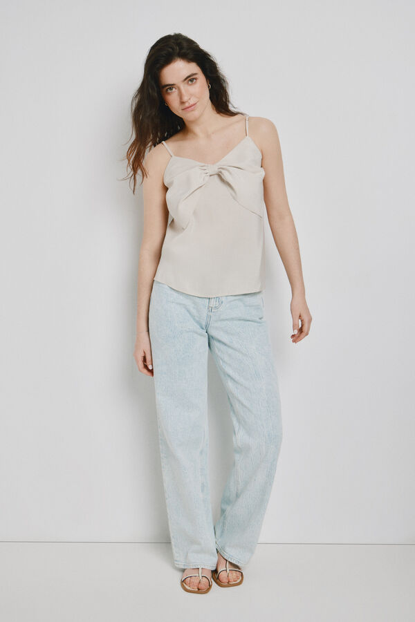 Vero Moda Tie top with adjustable straps Beige