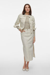 Vila Casaco blus&atilde;o de ganga em algod&atilde;o