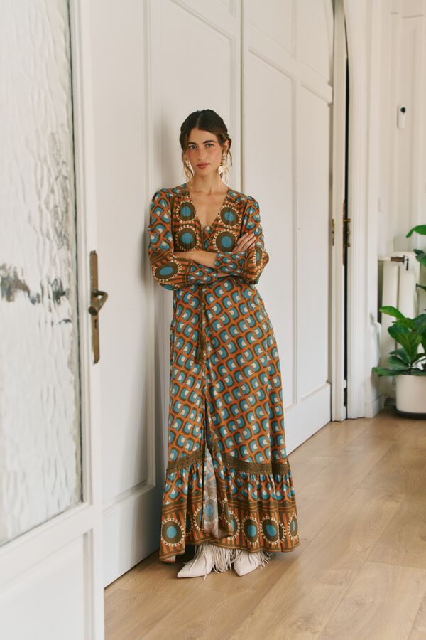 Jaase Vestido maxi Sabrina Multicolorido