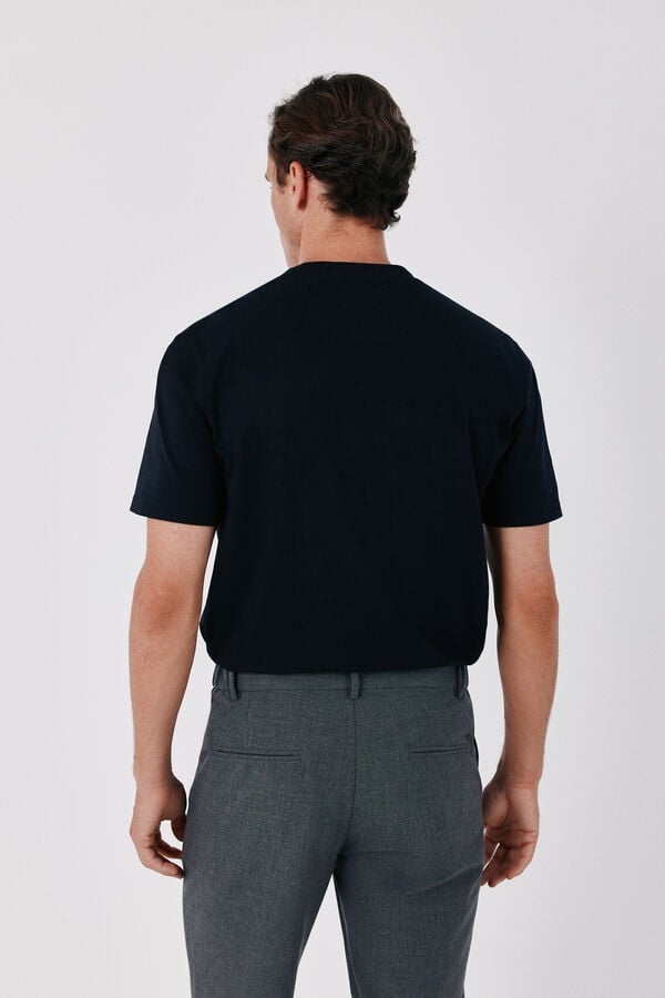 Cortefiel Refined T-shirt Black