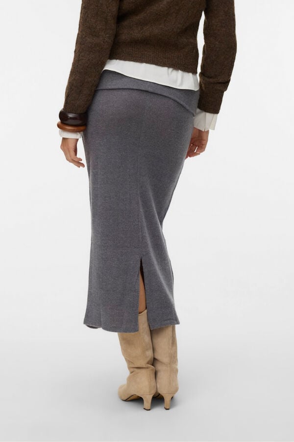 Vero Moda Malha midi de saia Cinzento