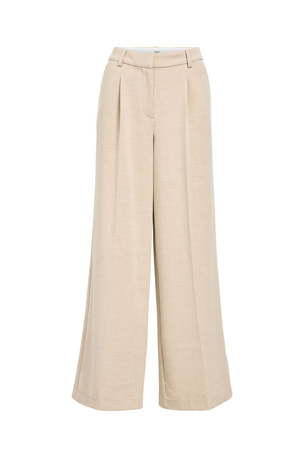 Object Calça largas com pregas Castanho