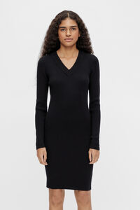 Cortefiel Jersey-knit dress Black