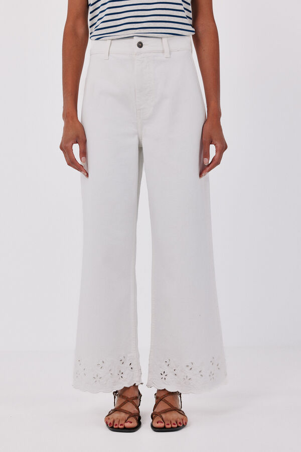 Cortefiel Linen tank top White