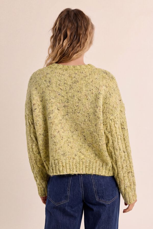 Molly Bracken Camisola em malha tran&ccedil;ada Verde