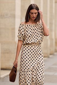 Morgan Top fluido com gola bardot