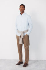 Cortefiel Regular microprint chinos trousers Beige