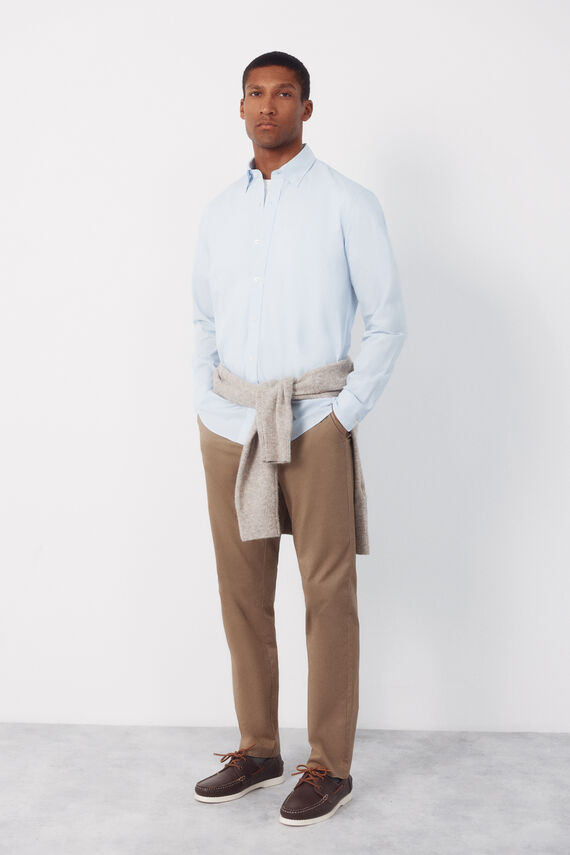 Pantalón chino microprint regular ligero