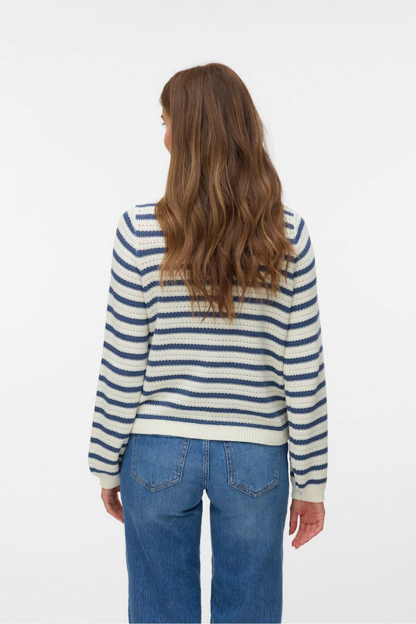 Vero Moda Casaco de malha manga comprida com bot&otilde;es Azul