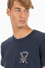 elPulpo Camiseta étnica com estampado de remo Azul