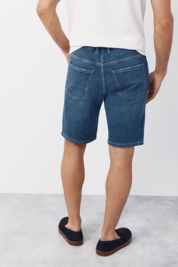 Cortefiel Regular fit Bermuda shorts Blue