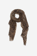 Cortefiel Leopard scarf Printed brown