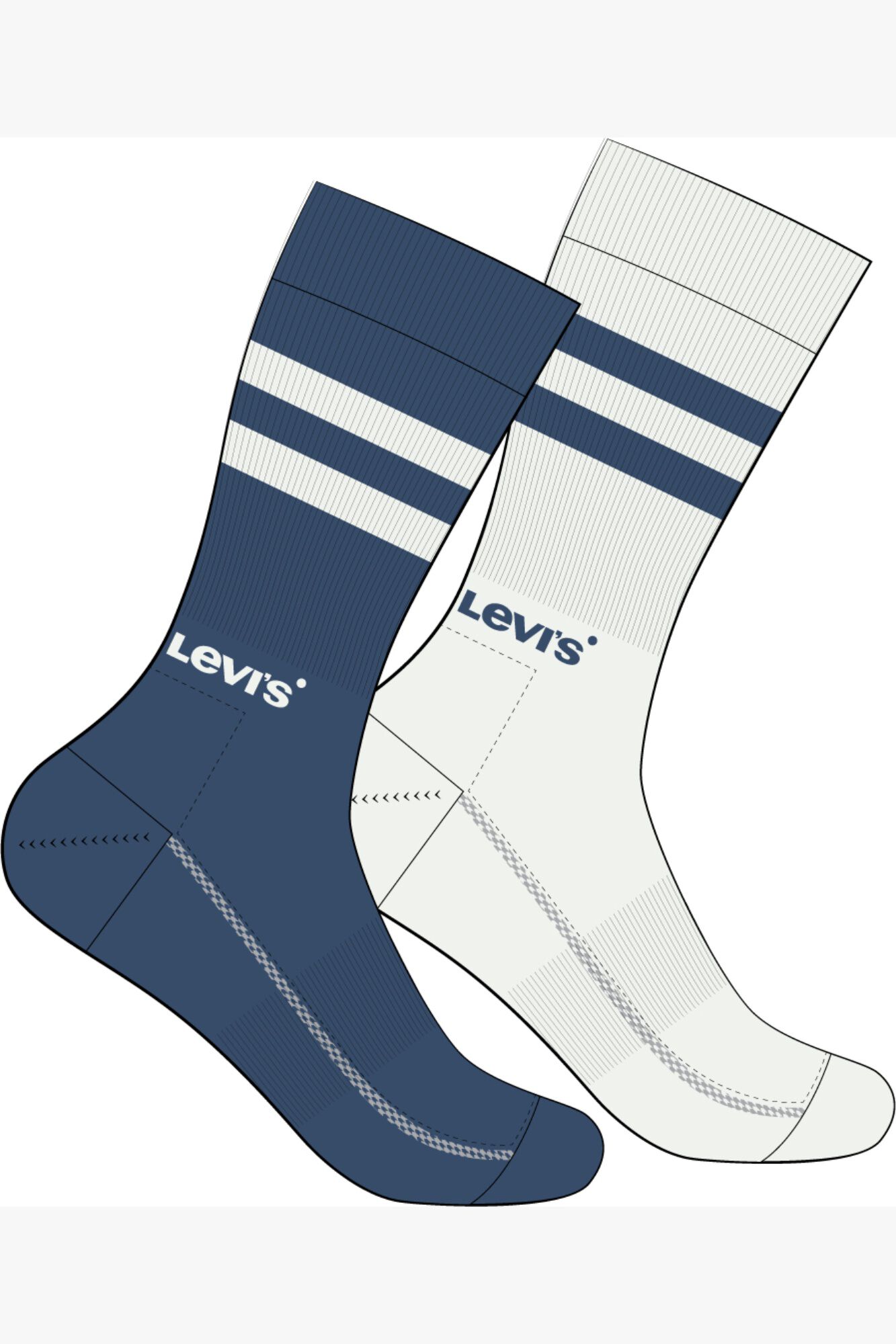 Levi's Meias de cano m&eacute;dio Levi's&reg; (pack de 2)