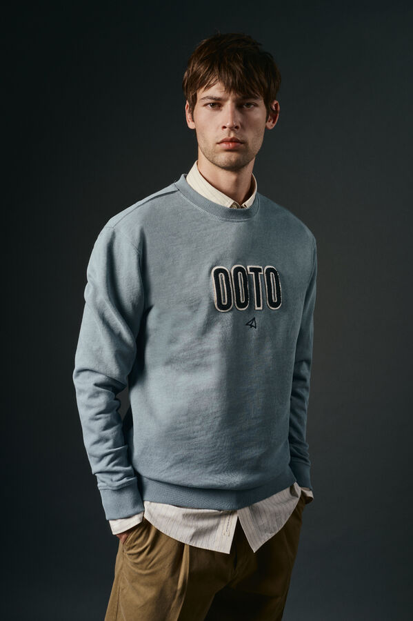 OOTO Sweatshirt logo bordado Azul
