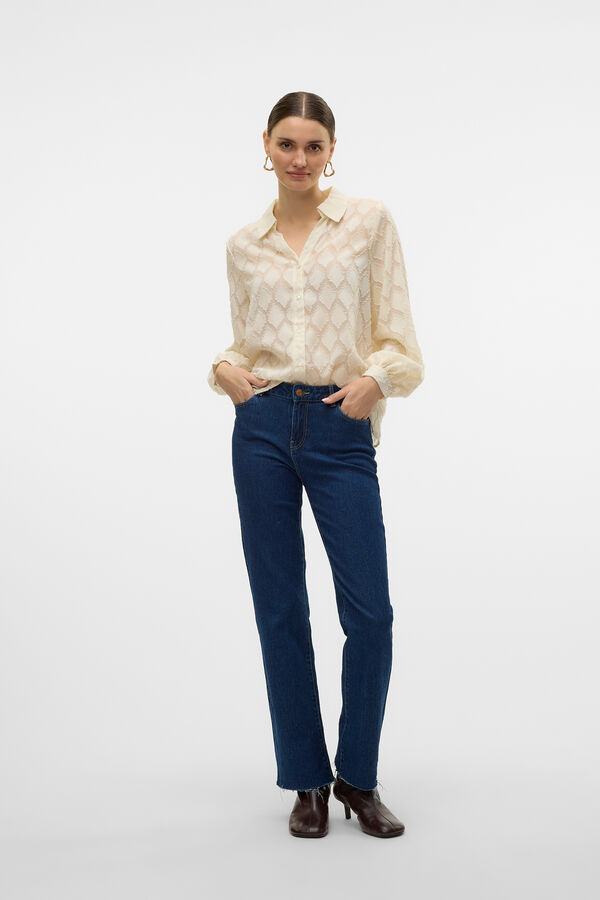 Vero Moda Jeans acampanado tiro medio Azul