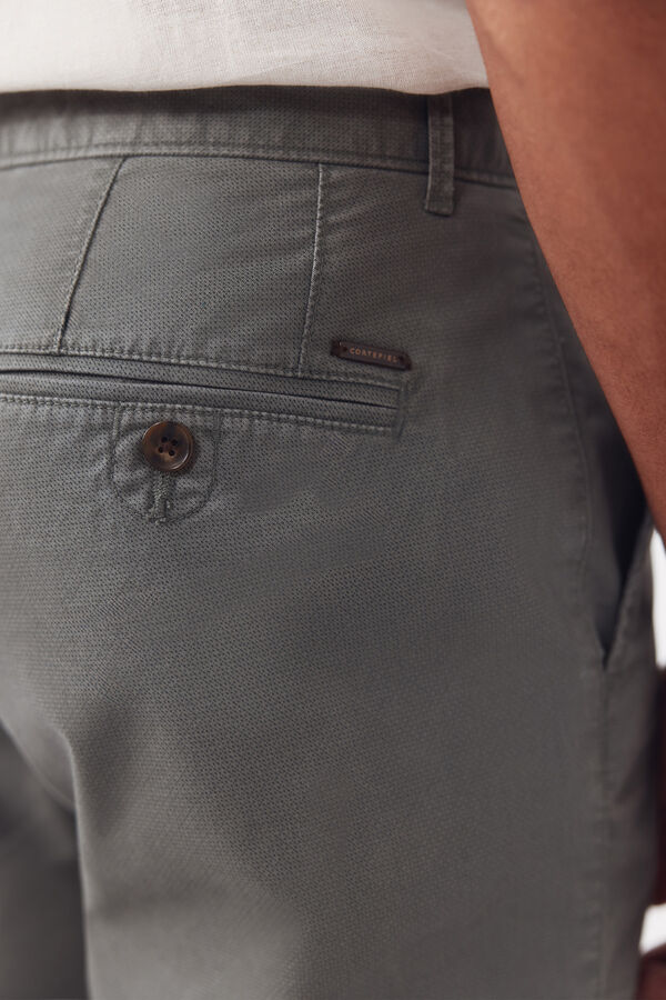 Cortefiel Bermuda chinos regular print Kaki