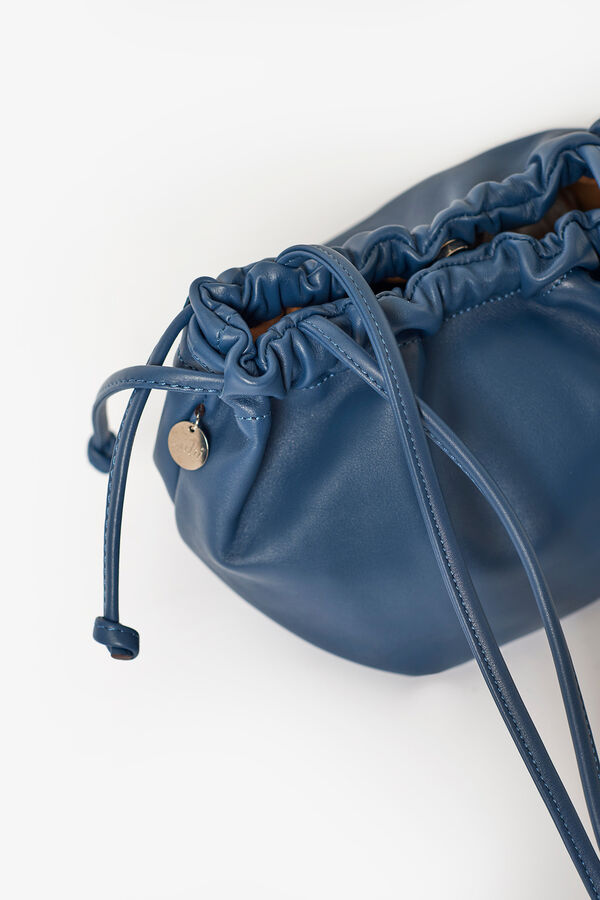 Zubi Bolsa bucket de pele Azul