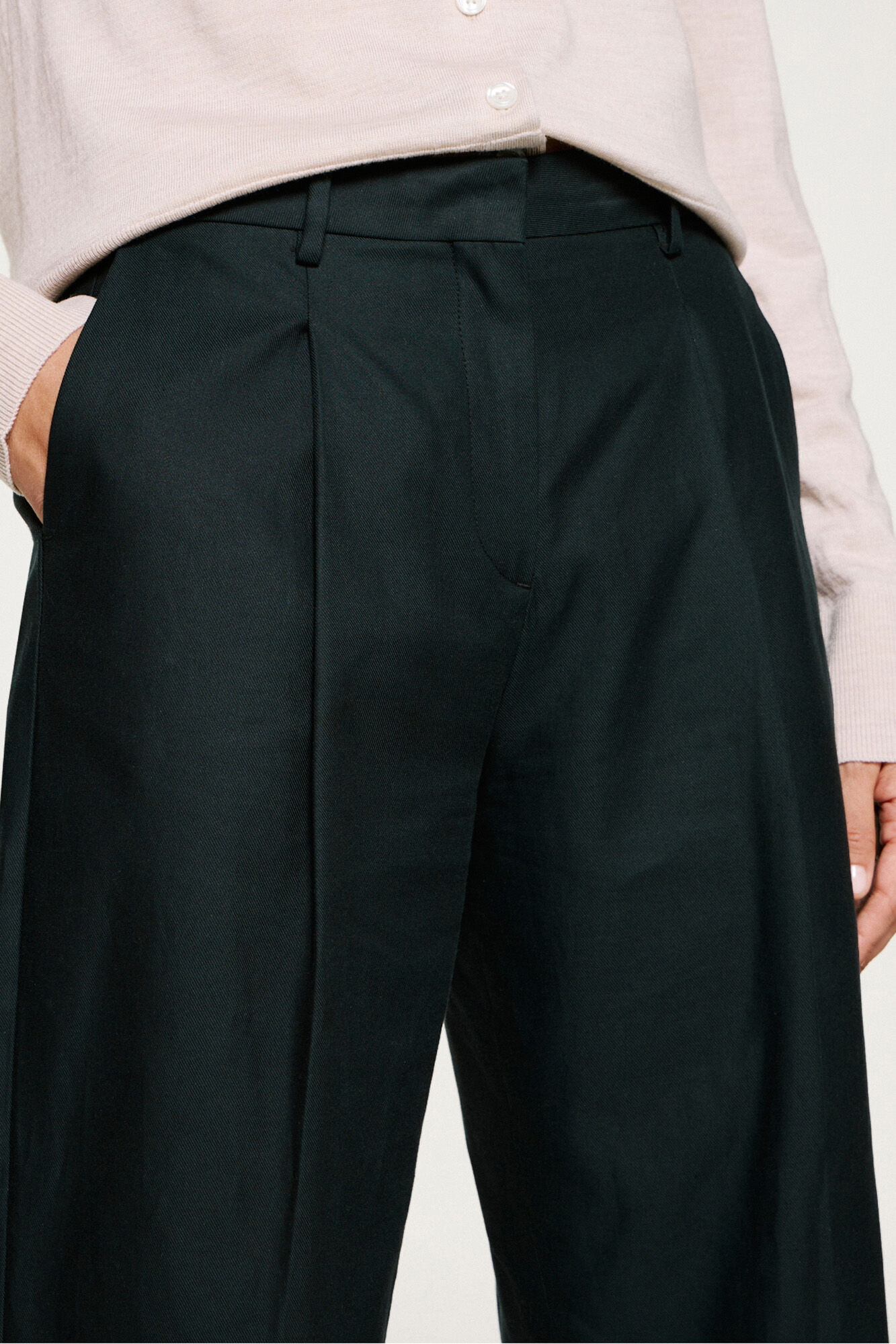 Selected Cal&ccedil;as chino com pregas.