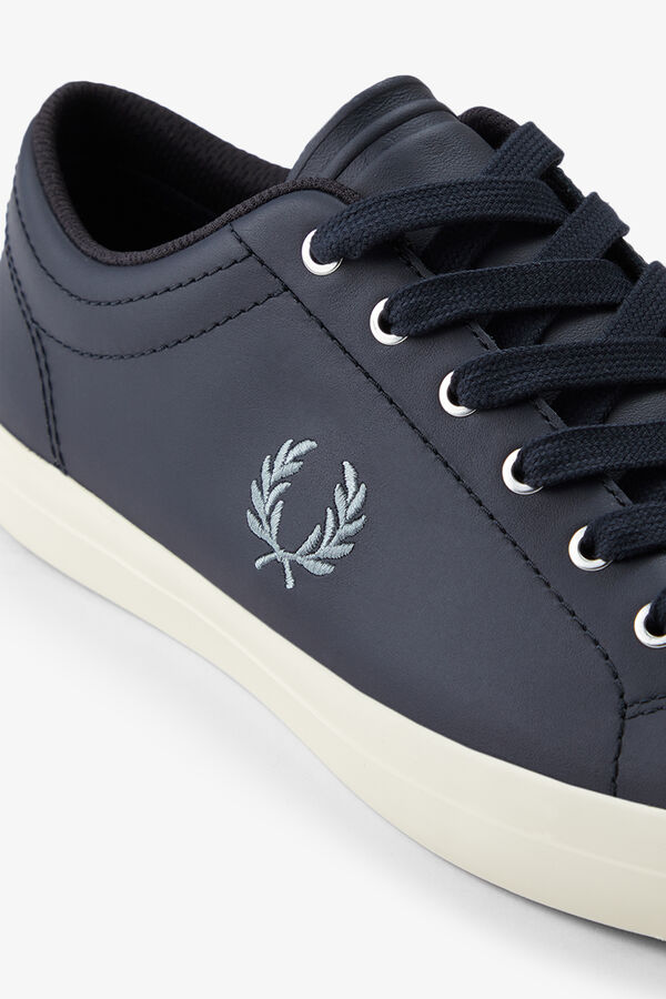 Fred Perry Sapatilha Baseline em pele Azul