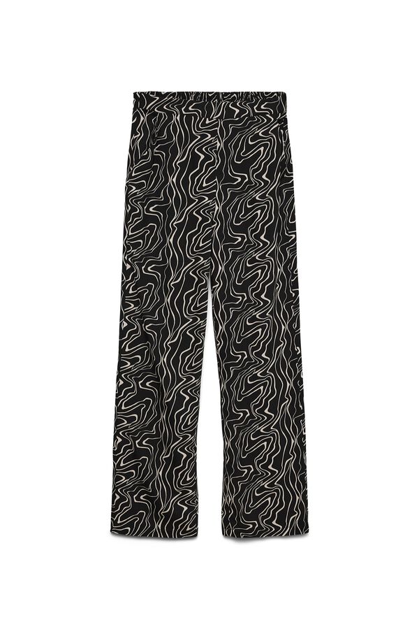 Vero Moda Cal&ccedil;a fluida estampada Preto