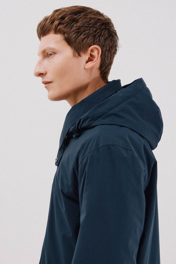 Cortefiel Technical trench coat Navy