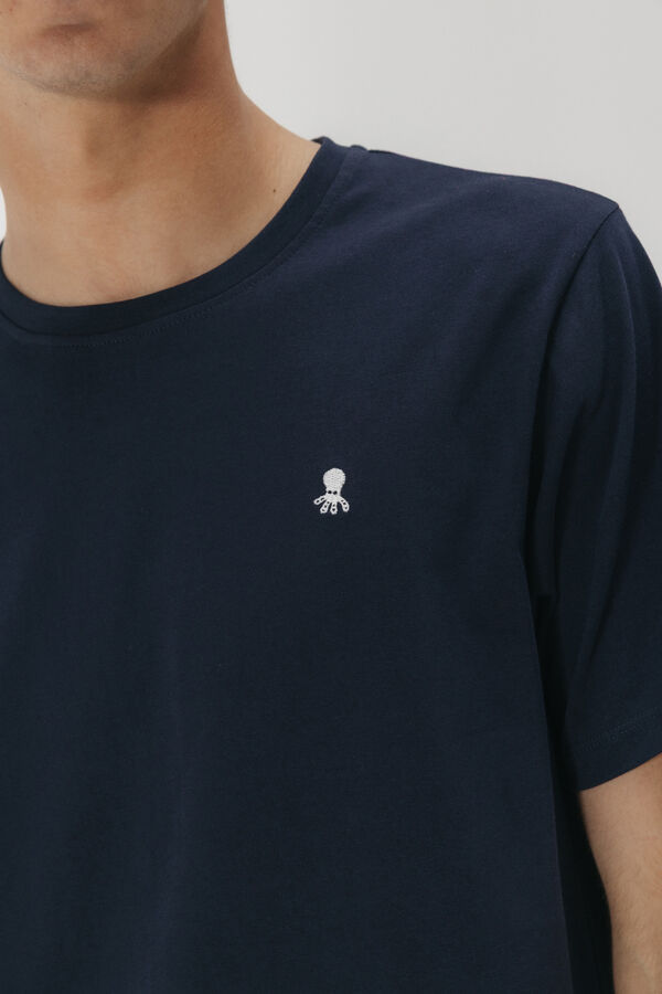 elPulpo T-shirt com logo bordado Azul