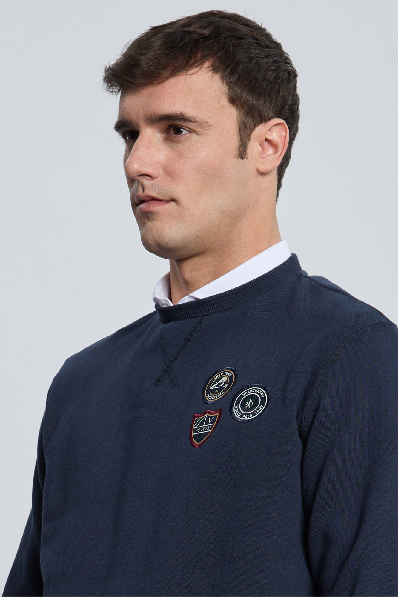 Valecuatro Sudadera 3 escudos azul marino