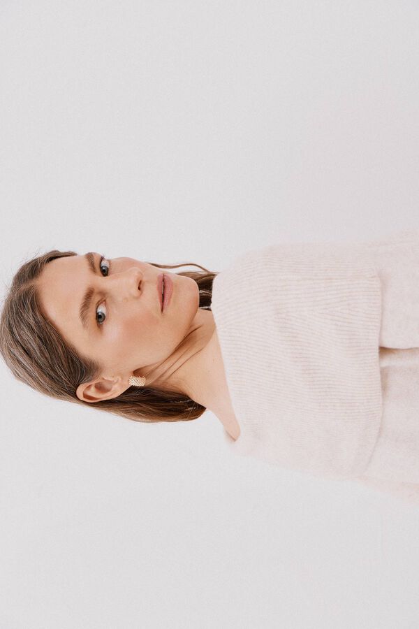 Cortefiel multiway neck sweater Ivory