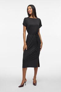 Vila Vestido midi de manga curta
